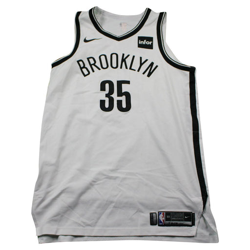 Trevor Booker Brooklyn Nets Game Used #35 White Jersey (12/4 @ Atlanta Hawks)(BKNE00220)(50)