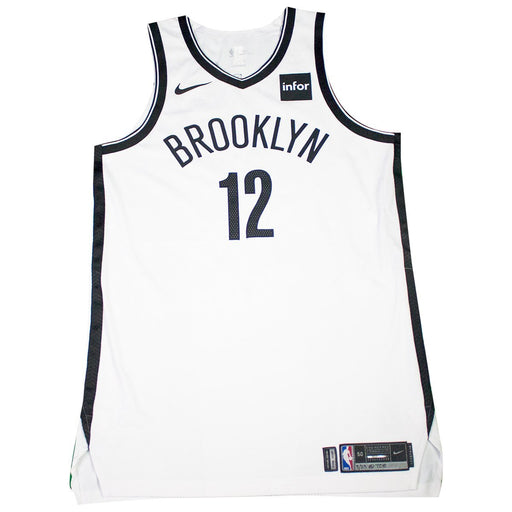 Joe Harris Brooklyn Nets Game Used #12 White Jersey (3/23/18 @ Toronto Raptors)(BKNE00395)(50)