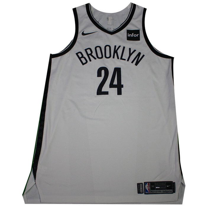 Rondae Hollis-Jefferson Brooklyn Nets Game Used #24 White Jersey (3/23/18 @ Toronto Raptors (3rd Quarter))(BKNE00364)(50)