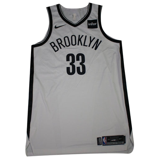 Allen Crabbe Brooklyn Nets Game Used #33 White Jersey (3/23/18 @ Toronto Raptors)(BKNE00278)(48)