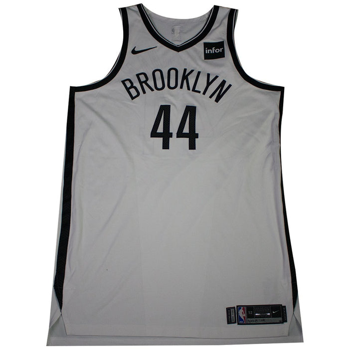 Dante Cunningham Brooklyn Nets Game Used #44 White Jersey (3/23/18 @ Toronto Raptors)(BKNE01353)(52)