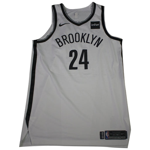 Rondae Hollis-Jefferson Brooklyn Nets Game Used #24 White Jersey (3/23/18 @ Toronto Raptors (4th Quarter))(BKNE00259)(50)