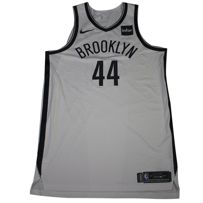 Dante Cunningham Brooklyn Nets Game Used #44 White Jersey (2/27/18 @ Cleveland Cavaliers, 3/1/18 @ Sacramento Kings)(BKNE01355)(52)