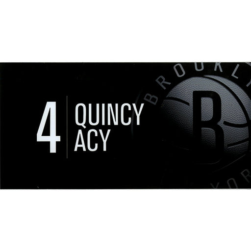 Quincy Acy Brooklyn Nets Game Used #4 Nameplate