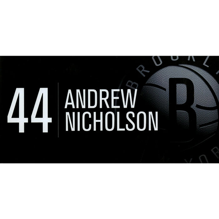 Andrew Nicholson Brooklyn Nets Game Used #44 Nameplate