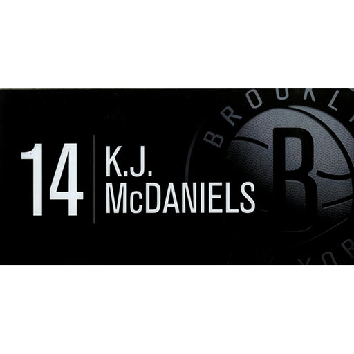 K. J. McDaniels Brooklyn Nets Game Used #14 Nameplate