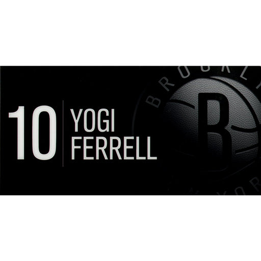 Yogi Ferrell Brooklyn Nets Game Used #10 Nameplate