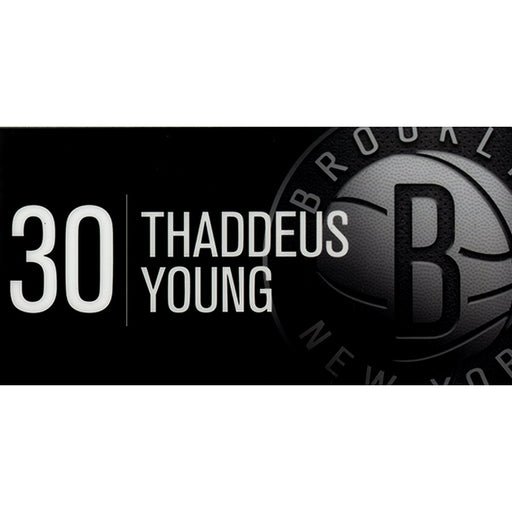 Thaddeus Young Brooklyn Nets Game Used #30 Nameplate