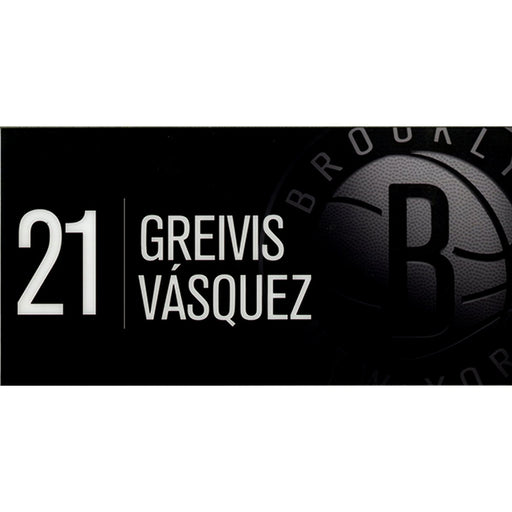 Greivis Vásquez Brooklyn Nets Game Used #21 Nameplate