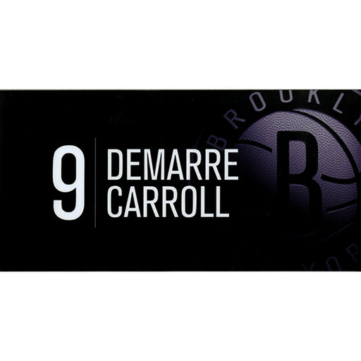 DeMarre Carroll Brooklyn Nets Game Used #9 Nameplate