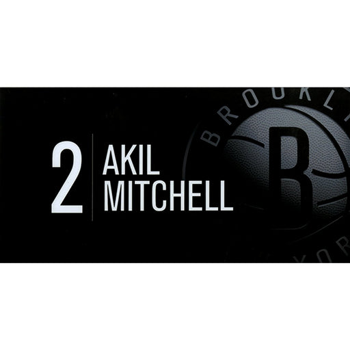 Akil Mitchell Brooklyn Nets Game Used #2 Nameplate