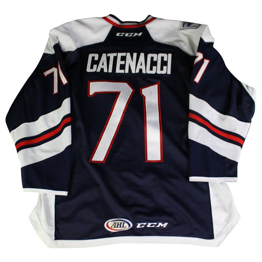 Dan Catenacci #71 Blue Hartford Wolfpack Game Used 2017-2018 Jersey (Size 54)