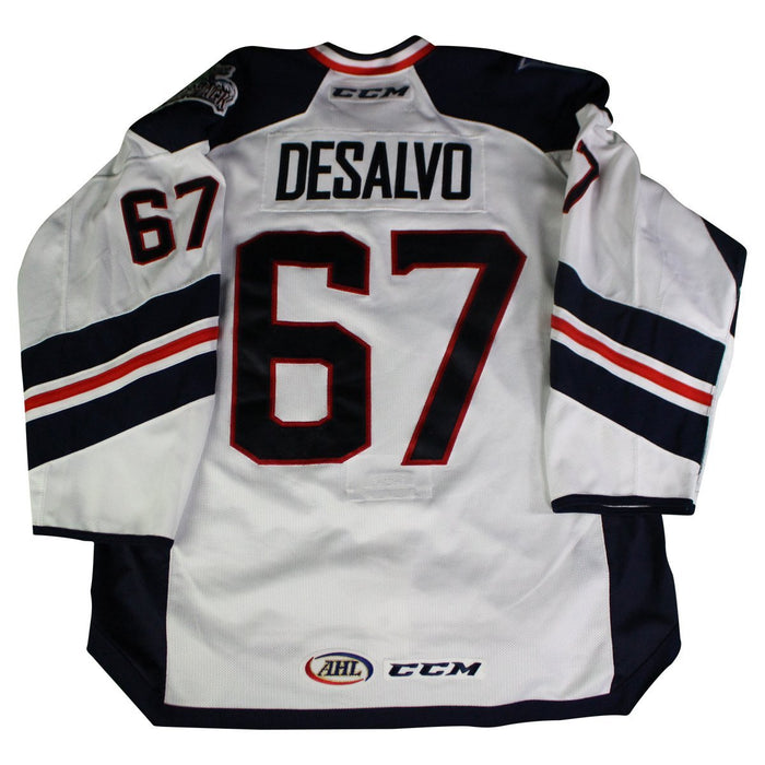 Dan Desalvo #67 White Hartford Wolfpack Game Used 2017-2018 Jersey (Size 54)