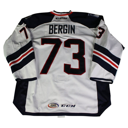 Desmond Bergin #73 White Hartford Wolfpack Game Used 2017-2018 Jersey (Size 56)