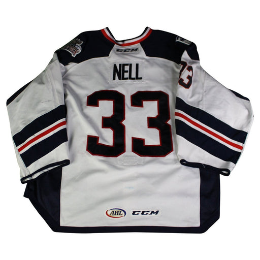 Chris Nell #33 White Hartford Wolfpack Game Used 2017-2018 Jersey (Size 58)