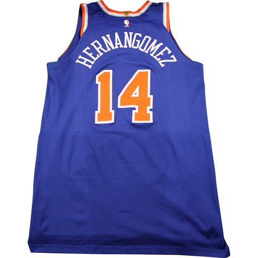 Willy Hernangomez New York Knicks Game Used #14  Blue Jersey (12/18/17 @ Charlotte Hornets)(54)(NYKE00539)