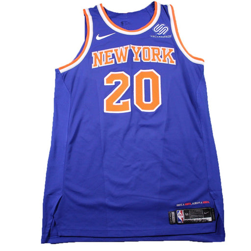 Doug McDermott New York Knicks Game Used #20 Blue Jersey (12/28/17 @ Spurs)(NYKE00389)(50)