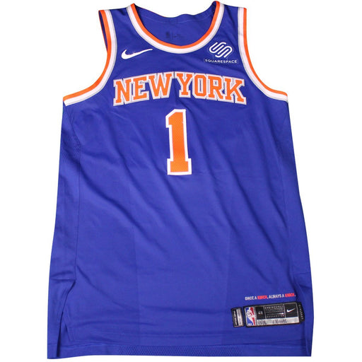 Ramon Sessions New York Knicks Game Used #1 Blue  Jersey (1/3/2018@ Washington)(NYKE00431)(48)