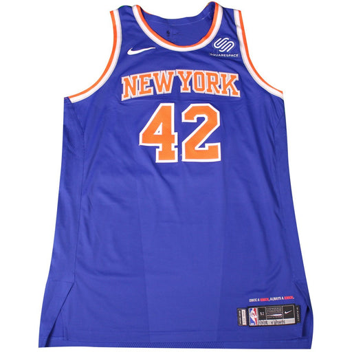 Lance Thomas New York Knicks Game Used #42 Blue  Jersey (1/3/2018@ Washington)(NYKE00626)(52)