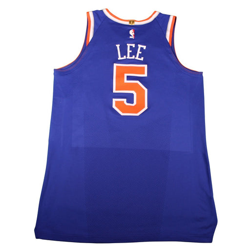 Courtney Lee New York Knicks Game Used #5 Blue Jersey (1/31/18 @ Boston Celtics)(NYKE00413)(50)