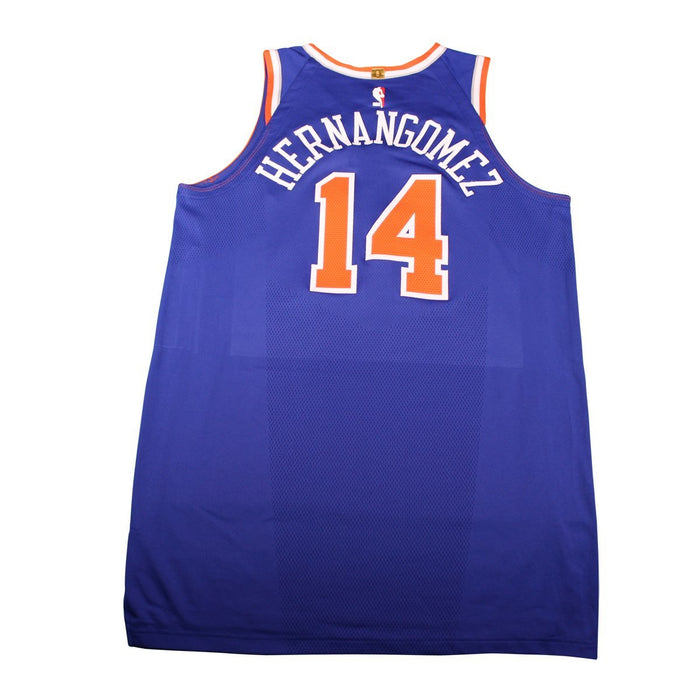 Willy Hernangomez New York Knicks Game Used #14 Blue Jersey (1/31/18 @ Boston Celtics)(NYKE00523)(54)