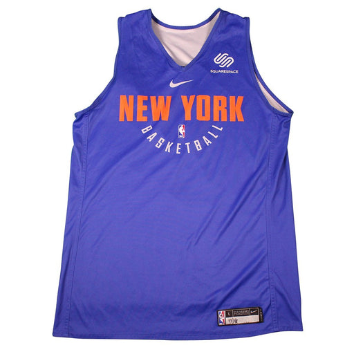 Troy Williams New York Knicks Game Used #0 Reversible Practice Jersey (L)