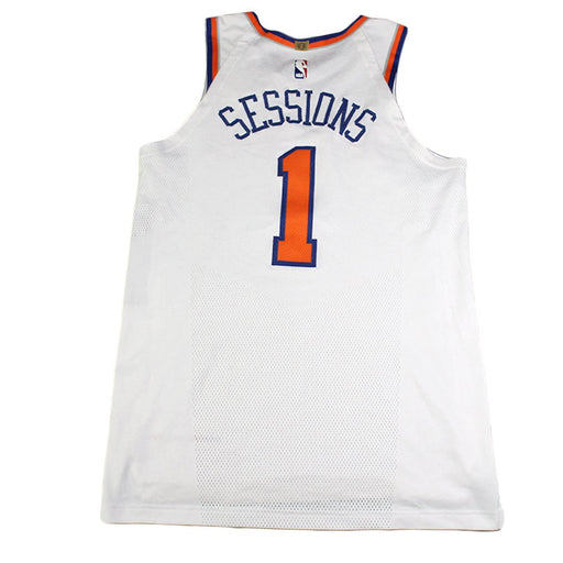 Ramon Sessions New York Knicks Game Used #01 White Jersey (11/15/2017)(11/15/2017 vs Utah )(Size 48)