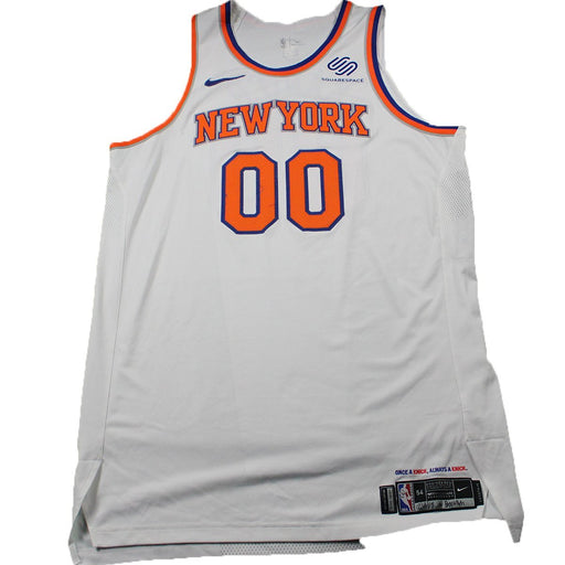 Enes Kanter New York Knicks Game Used #00 White Jersey (12/14/17 @ Brooklyn Nets)(NYKE00097)(54)