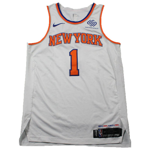 Ramon Sessions New York Knicks Game Used #1 White Jersey (12/14/17 @ Brooklyn Nets)(NYKE00263)(48)