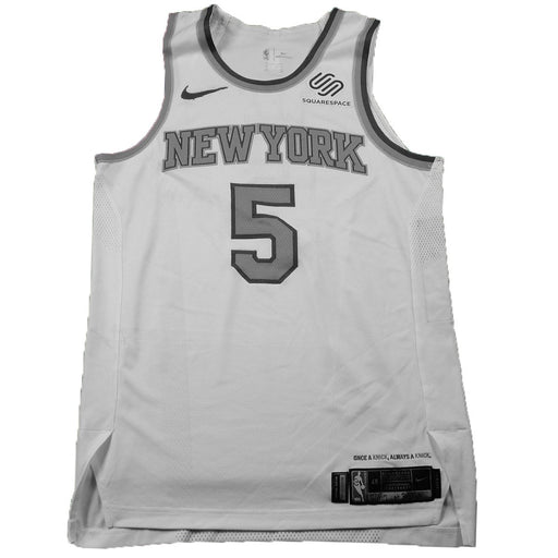 Courtney Lee New York Knicks Game Used #5 White Jersey (12/14/17 @ Brooklyn Nets)(NYKE00318)(46)