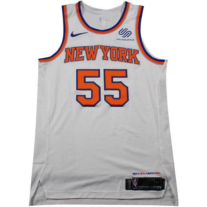 Jarrett Jack New York Knicks Game Used #55 White Jersey (12/14/17 @ Brooklyn Nets)(NYKE00319)(46)