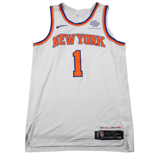 Ramon Sessions New York Knicks Game Used #1 White Jersey (12/9/17 @ Chicago Bulls)(NYKE00282)(48)