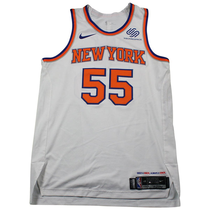 Jarrett Jack New York Knicks Game Used #55 White Jersey (12/9/17 @ Chicago Bulls)(NYKE00247)(48)