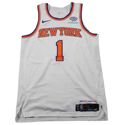 Ramon Sessions New York Knicks Game Used #1 White Jersey (12/10/17 vs. Atlanta Hawks)(NYKE00271)(48)