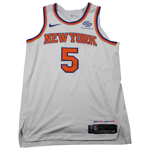 Courtney Lee New York Knicks Game Used #5 White Jersey (12/9/17 @ Chicago Bulls)(NYKE00265)(48)