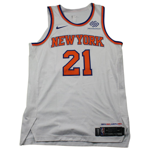 Damyean Dotson New York Knicks Game Used #21 White Jersey (12/10/17 vs. Atlanta Hawks)(NYKE00306)(48)