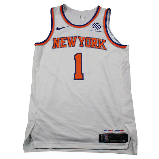 Ramon Sessions New York Knicks Game Used #1 White Jersey (12/27/17 @ Chicago Bulls)(NYKE00248)(48)