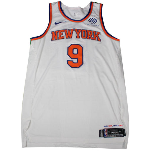 Kyle O'Quinn New York Knicks Game Used #9 White  Jersey (1/15/2018 @ Brooklyn Nets)(NYKE00233)(52)