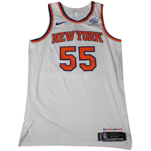 Jarrett Jack New York Knicks Game Used #55 White  Jersey ( 1/15/2018 @ Brooklyn Nets)(NYKE00039)(50)