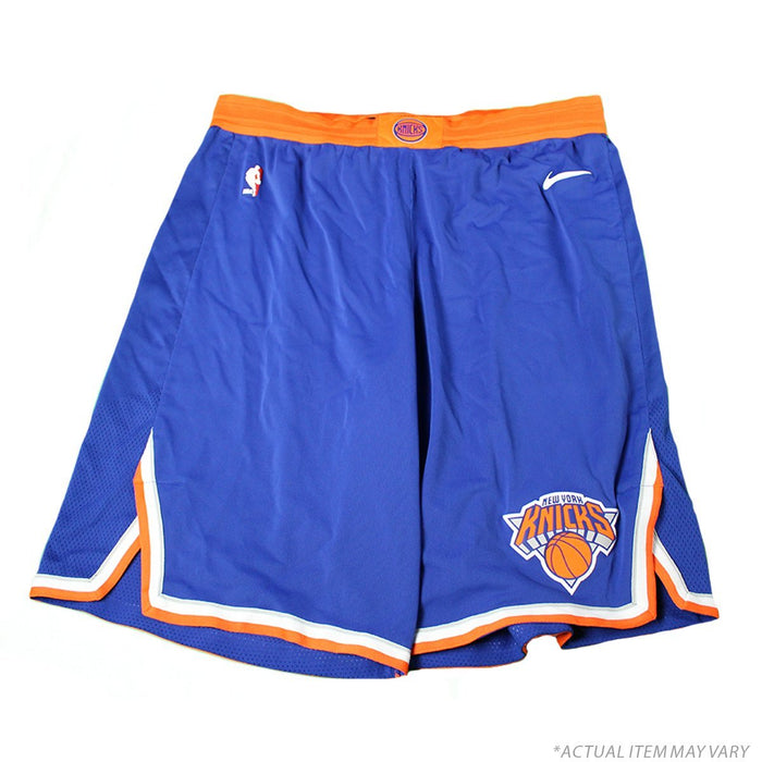 Isaiah Hicks New York Knicks Game Used #4 Blue Shorts (XXL)