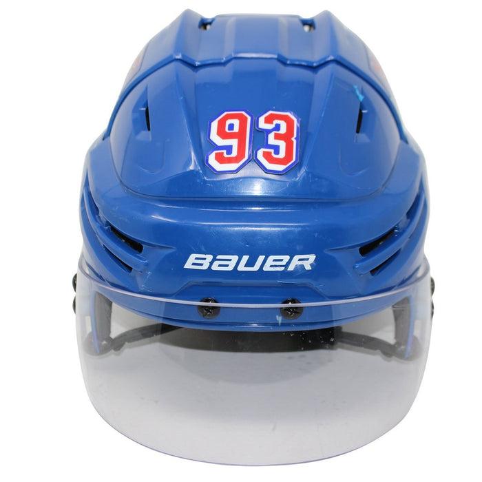 Mika Zibanejad #93 New York Ranger 2017/2018 Game Used Blue Helmet