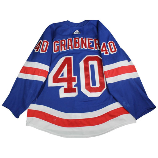 Michael Grabner New York Rangers 2017-2018 Game Used #40 Set 2  Blue Jersey w/ 100th Anniversary Patch (removed) worn 11/24/17-2/18/18) Size 56