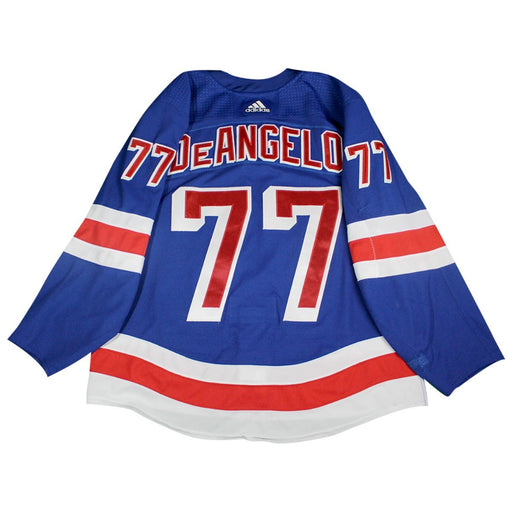 Tony DeAngelo New York Rangers 2017-2018 Game Used #77  Set 2 Blue Jersey w/ 100th Anniversary Patch (removed) worn 11/24/17-2/18/18) Size 56