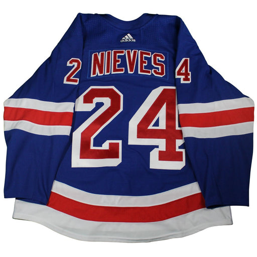 Boo Nieves #24 New York Rangers 2017-2018 Game Used  Set 3  Blue Jersey (2/23/18-3/26/18)