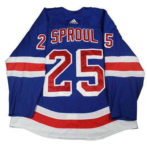 Ryan Sproul #25 New York Rangers 2017-2018 Game Used  Set 3  Blue Jersey (2/23/18-3/26/18)