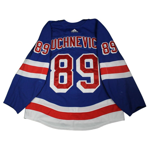 Pavel Buchnevich # 89 New York Rangers 2017-2018 Game Used  Set 3  Blue Jersey (2/23/18-3/26/18)