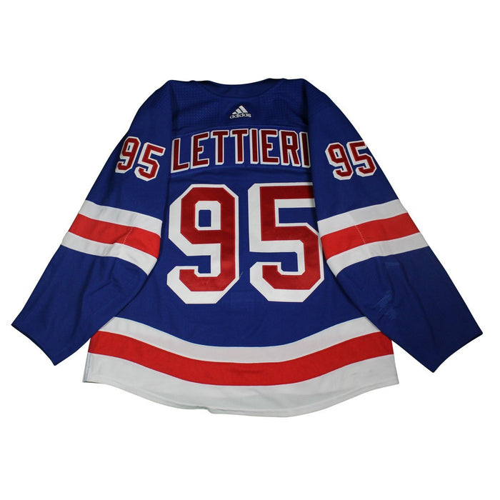 Vinny Lettieri #95 New York Rangers 2017-2018 Game Used blue Jersey