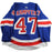 Steven Kampfer New York Rangers 2017-2018 Pre-Season Game Used #47 Blue Jersey (Size 56)