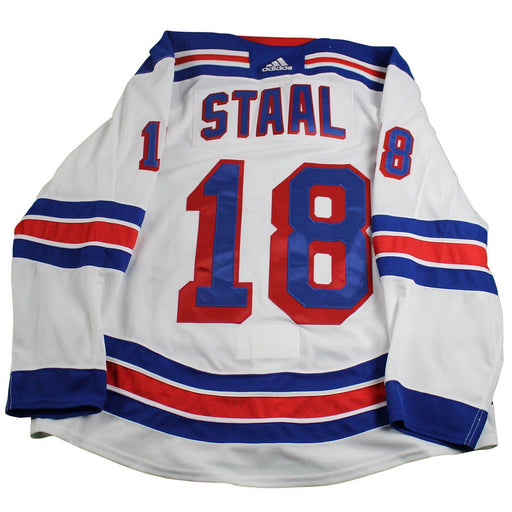 Marc Staal New York Rangers 2017-2018 Pre-Season Game Used #18 White Jersey (Size 58)