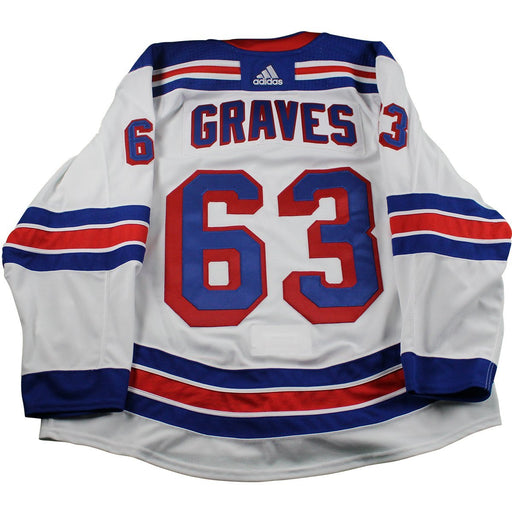 Ryan Graves New York Rangers 2017-2018 Pre-Season Game Used #63 White Jersey (Size 58)